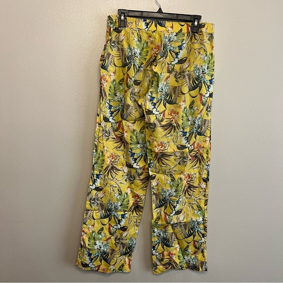 Elliott Lauren Size Small Tropical Linen Pants - Picture 4 of 6